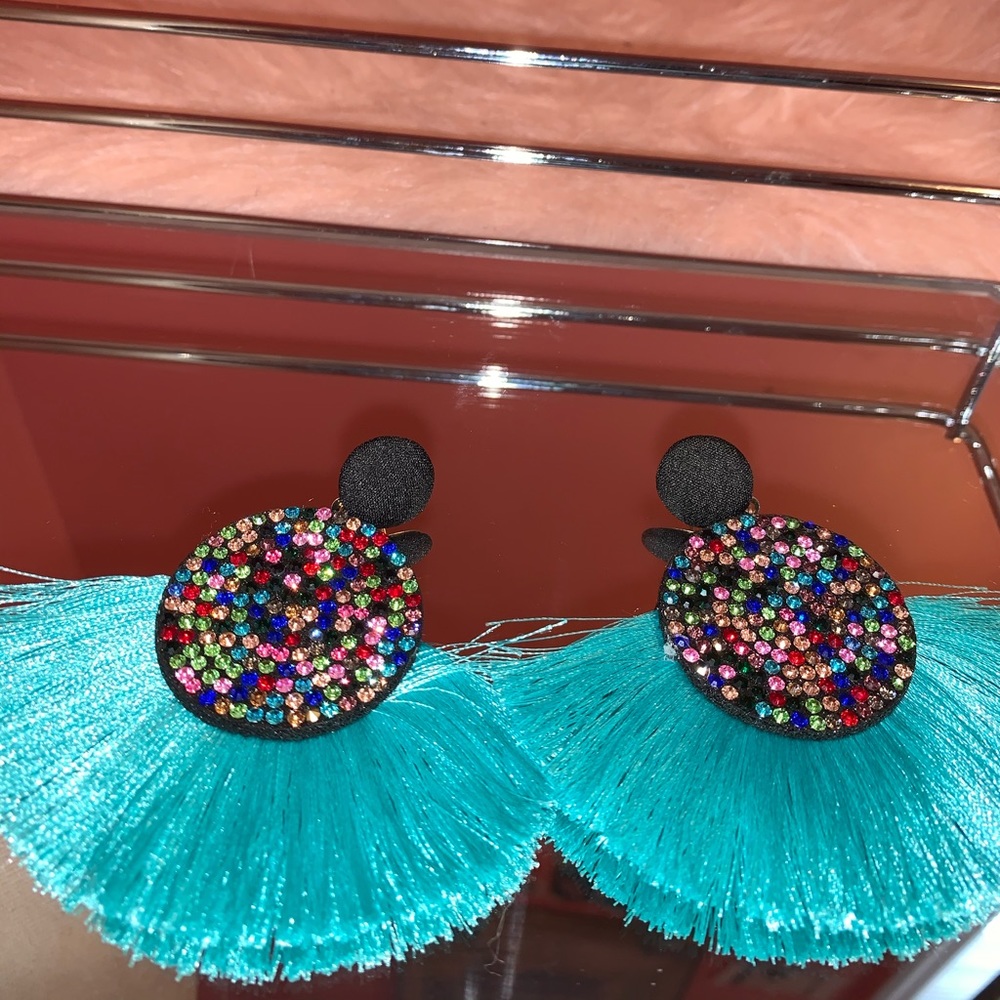 “Aqua” Tassel Fashion Earrings
